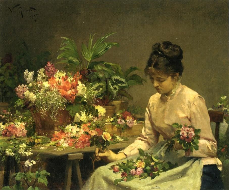 Victor Gabriel Gilbert The Flower Seller